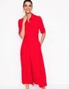 BODEN ANITA PONTE SHIRT DRESSCARMINE RED WOMEN BODEN