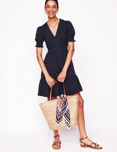 Boden Anna Double Cloth Short Dressnavy Women  In Navy
