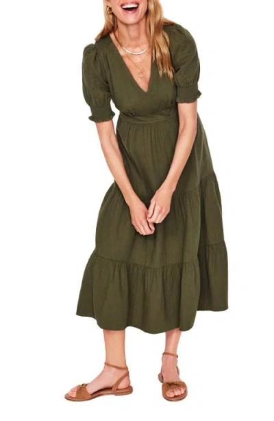 Boden Anna Midi Dress In Woodland Green