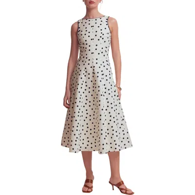 Boden Annet Linen Blend Midi Dress In White