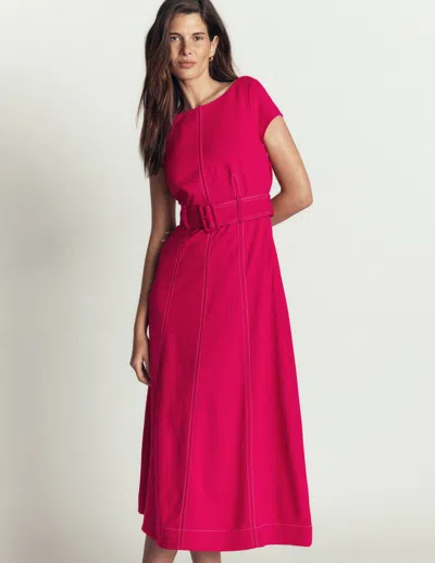 Boden Annet Ponte-midikleid Mit Gürtel | Grösse 48 In Pink