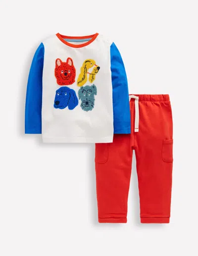Boden Babies' Appliqué Jersey Play Set-multi Dogs Male