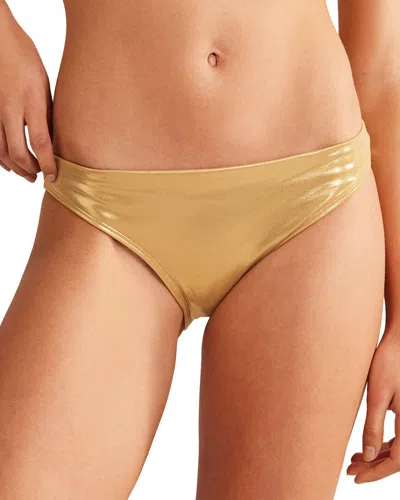 Boden Arezzo Texture Bikini Bottom In Yellow