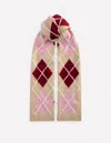 Boden Argyle Scarf Burgundy  In Brown
