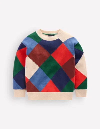 Boden Kids' Argyle-pullover In Bunt | Grösse 98 In Multi
