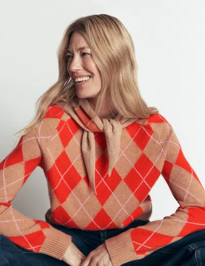 Boden Ariadne Pullover Aus Alpaka-mischung In Orange | Grösse Xs In Multi