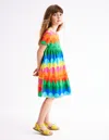 Boden Ariel Twirly Towelling Dressmulti Scallop Stripe Girls