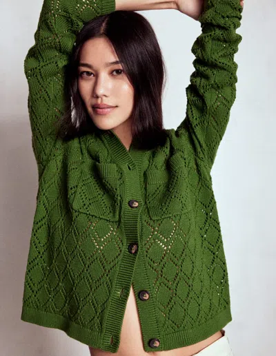 Boden Astrid Knitted Shirt-promenade Green Female
