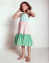 Boden Aurelia Tiered Twirly Dresshotchpotch Stripe Girls