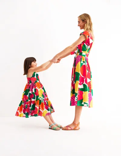 Boden Kids' Aurelia Tiered Twirly Dressmulti Giant Fruit Girls