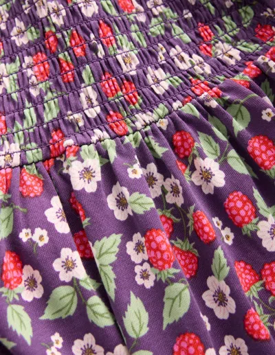 Boden Kids' Aurora Langärmliges Kleid-mystisches Violette Vintage-beere In Multi