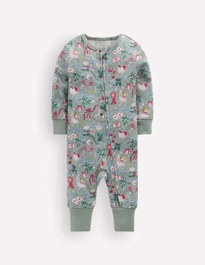 Boden Baby All-in-one Jersey Romper In Green | Size 0-3 Months