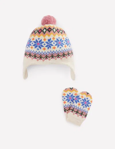 Boden Baby Fair Isle Knitted Set In Natural | Size 0-6 Months In Neutral