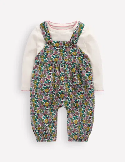 Boden Baby Jersey Dungarees Set | Size 3-6 Months In Multi