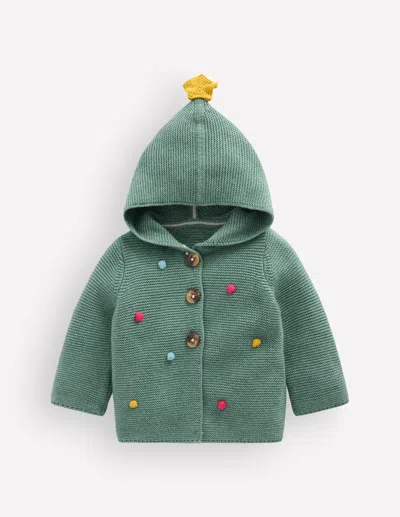 Boden Baby Novelty Cotton Knitted Jacket In Green | Size 3-6 Months