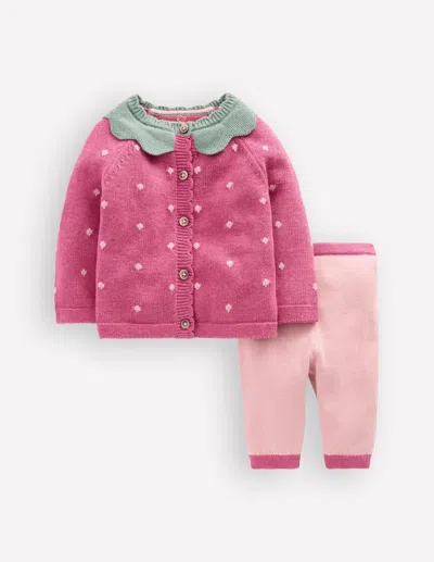 Boden Baby Novelty Knitted Play Set In Red | Size 3-6 Months In Pink