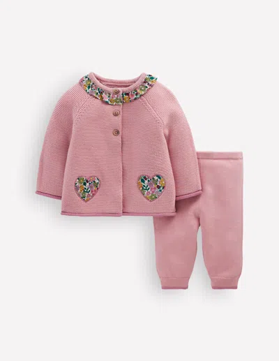 Boden Baby Pretty Knitted Play Set In Pink | Size 3-6 Months