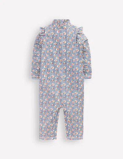 Boden Baby Sun Safe Surfsuit In Blue | Size 3-6 Months