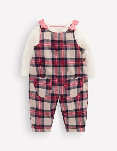 Boden Baby Woven Dungarees Set | Size 3-6 Months In Multi