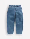 Boden Barrel Leg Jeans Mid Vintage Denim  In Blue
