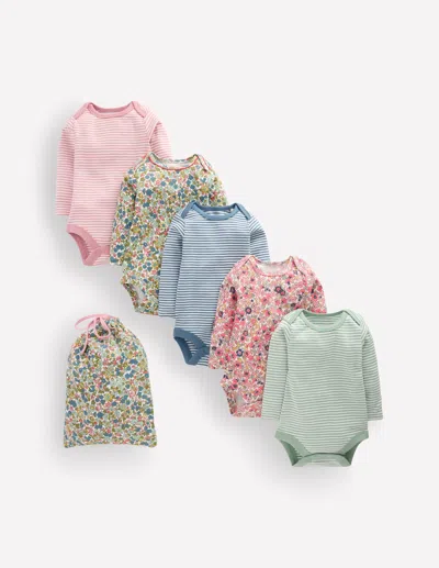 Boden Babies' Baumwollbodys Im 5er-pack In Bunt | Grösse 80 In Multi