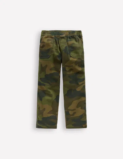 Boden Kids' Baumwollhose Zum Hineinschlüpfen-tarnfarben In Green