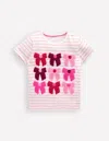 Boden Bay Bouclé-t-shirt-streifen Schleifen In White