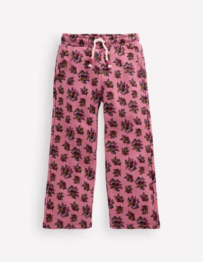 Boden Kids' Bedruckte Jogginghose Mit Weitem Bein-vintage In Rosa | Grösse 98 In Pink