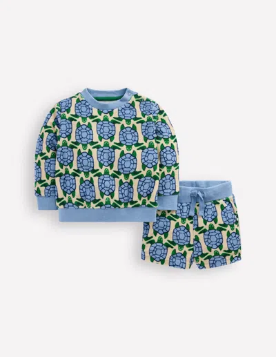 Boden Babies' Bedrucktes Frottee-spielset In Blau | Grösse 80 In Multi