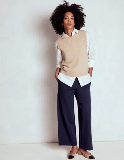 Boden Belgravia Ponte Crop Pants Navy  In Blue