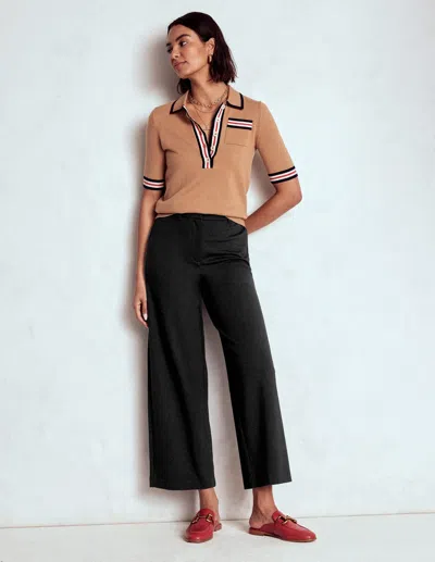 Boden Belgravia Ponte Crop Trousers-black Female