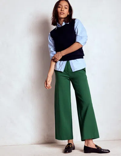 Boden Belgravia Ponte Crop Trousers-hunter Green Female
