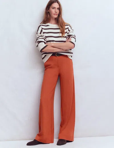 Boden Belgravia Ponte Pants Burnt Orange  In Brown