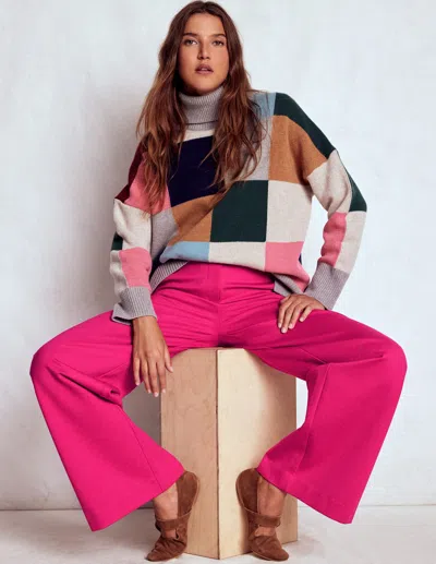 Boden Belgravia Ponte Pants Vibrant Pink