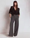 Boden Belgravia Ponte Trousers-charcoal Grey Female  In Black