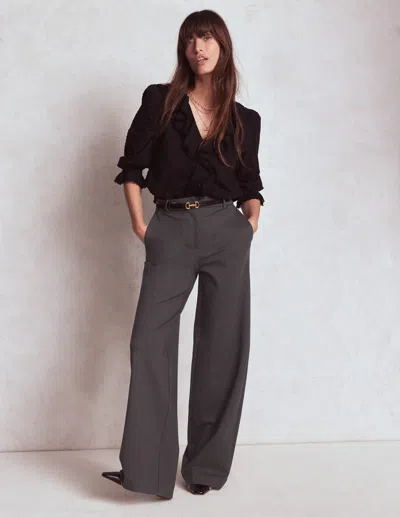 BODEN BELGRAVIA PONTE TROUSERS-CHARCOAL GREY FEMALE BODEN