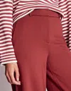 Boden Belgravia Ponte Trousers-chestnut Female  In Burgundy