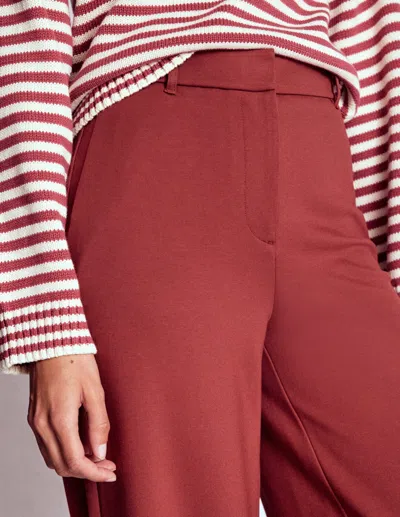 Boden Belgravia Ponte Trousers-chestnut Female  In Burgundy