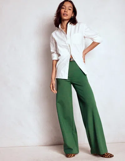 Boden Belgravia Ponte Trousers-hunter Green Female