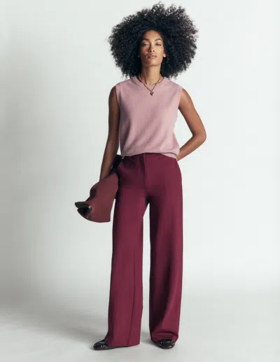 Boden Belgravia Ponte-hose In Dunkelviolett | Grösse 30 In Burgundy