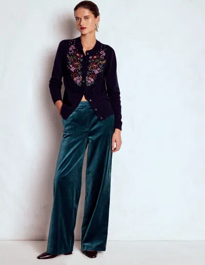 Boden Belgravia Tailored Pants Midnight Teal  In Blue