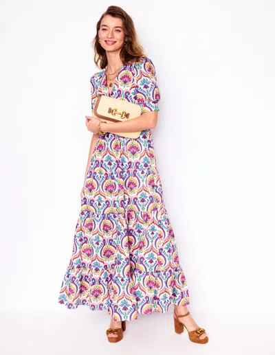 Boden Bella Puff Sleeve Maxi Dressmulti, Ornamental Floral Women