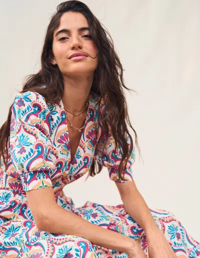 Boden Bella Puff Sleeve Maxi Dressmulti, Ornamental Floral Women  In Multi/ Ornamental Floral