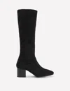 Boden Block Heel Stretch Boots Black  In Black
