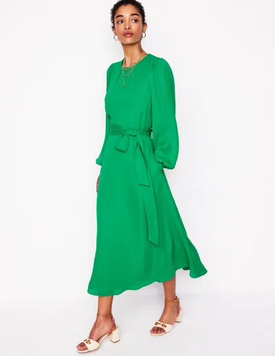 Boden Blouson Sleeve Midi Dressrich Emerald Women  In Green