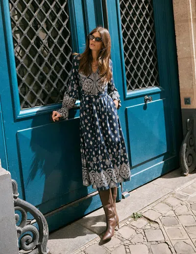 Boden Blouson-stufenkleid Aus Jersey In Blau | Grösse 30 In Blue