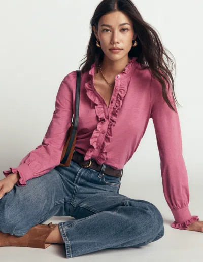 Boden Bluse Mit Grossen Rüschen In Rosa | Grösse 30 In Pink