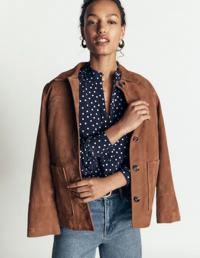 Boden Bluse Mit Langen Manschetten Und Halber Knopfleiste In Navy | Grösse 30 In Blue