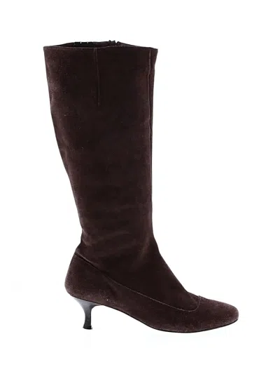 Pre-owned Boden Boots In Burgundy