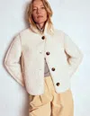 Boden Borg Jacket Curly Natural Borg  In Neutral